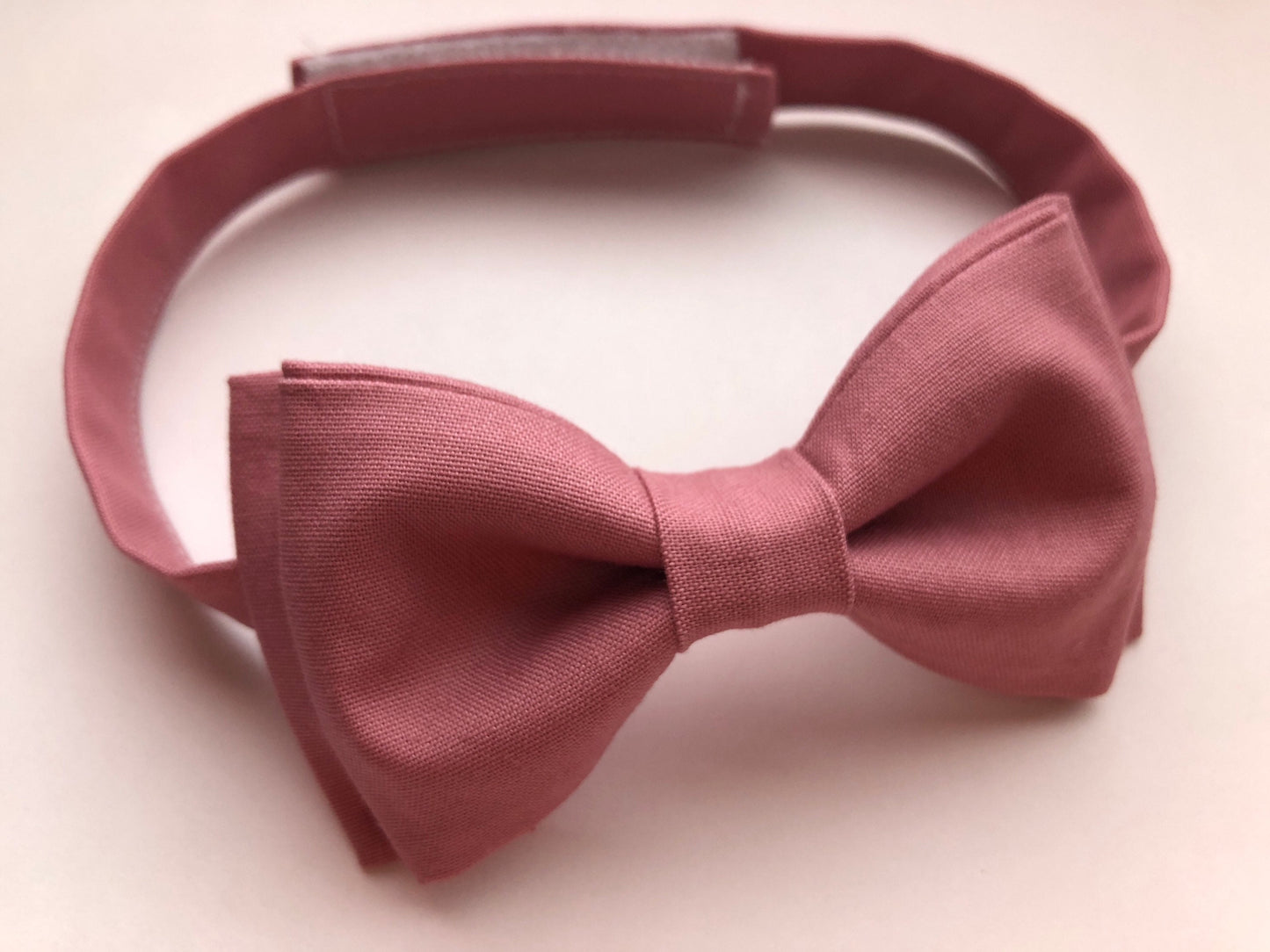 Dark Rose Bow Tie and Navy Blue Suspenders Set