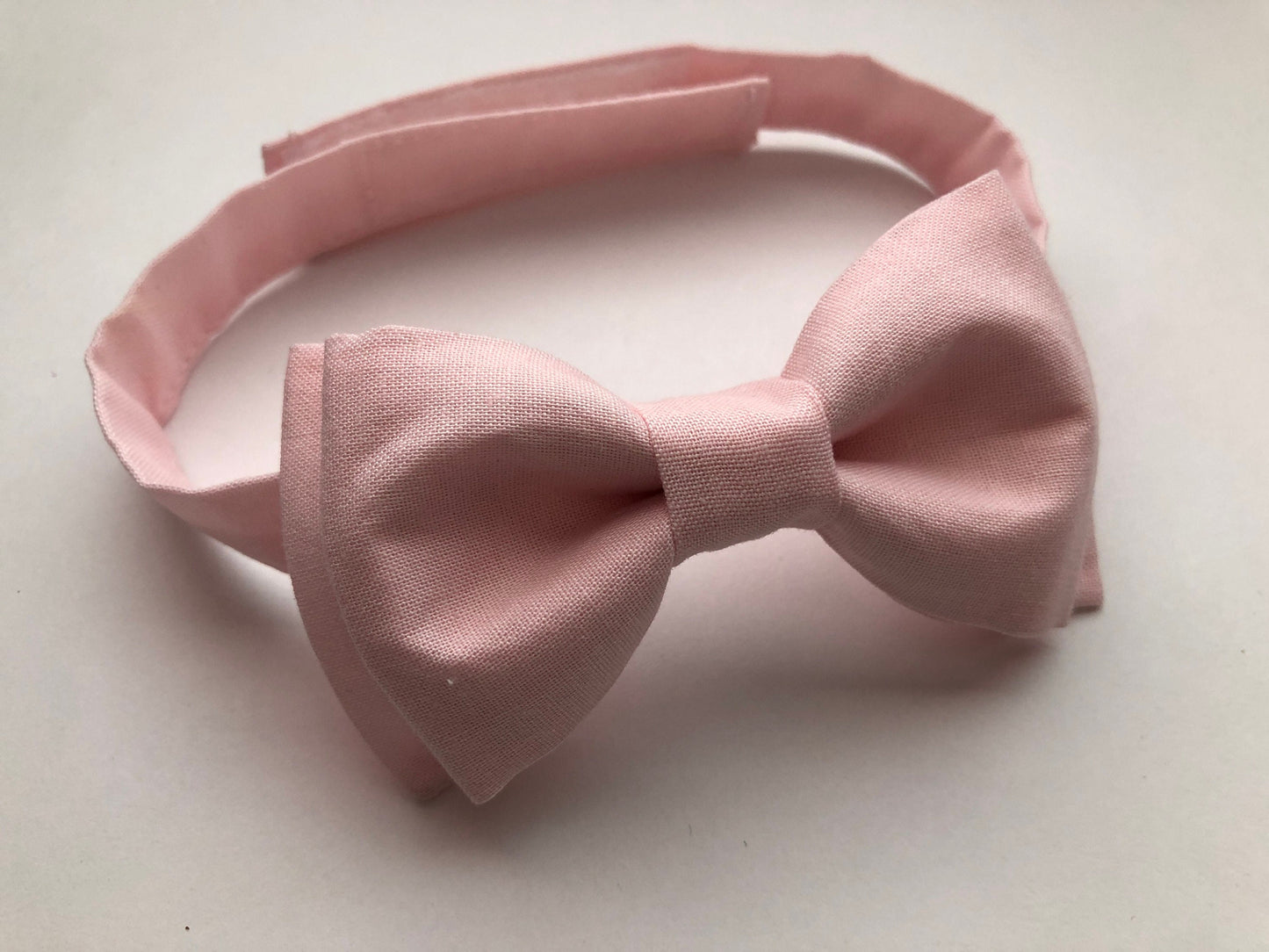 Blush Pink Bow tie Light Cream Suspenders