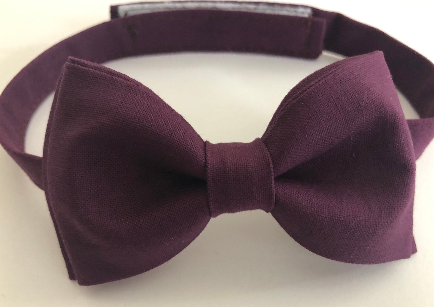 Brown Elastic Suspenders and Eggplant Bow Tie.