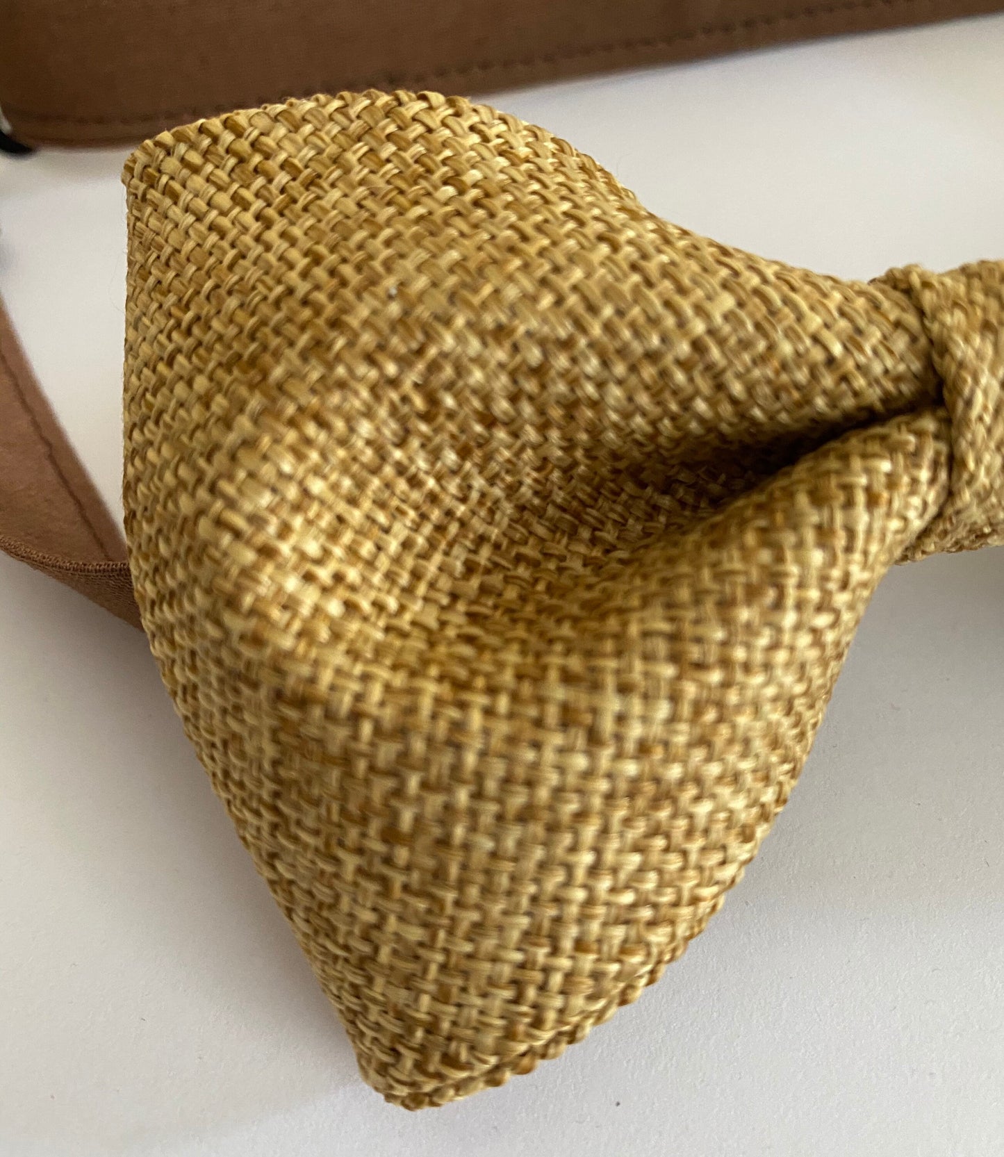 Burlap Brown Bow Tie.