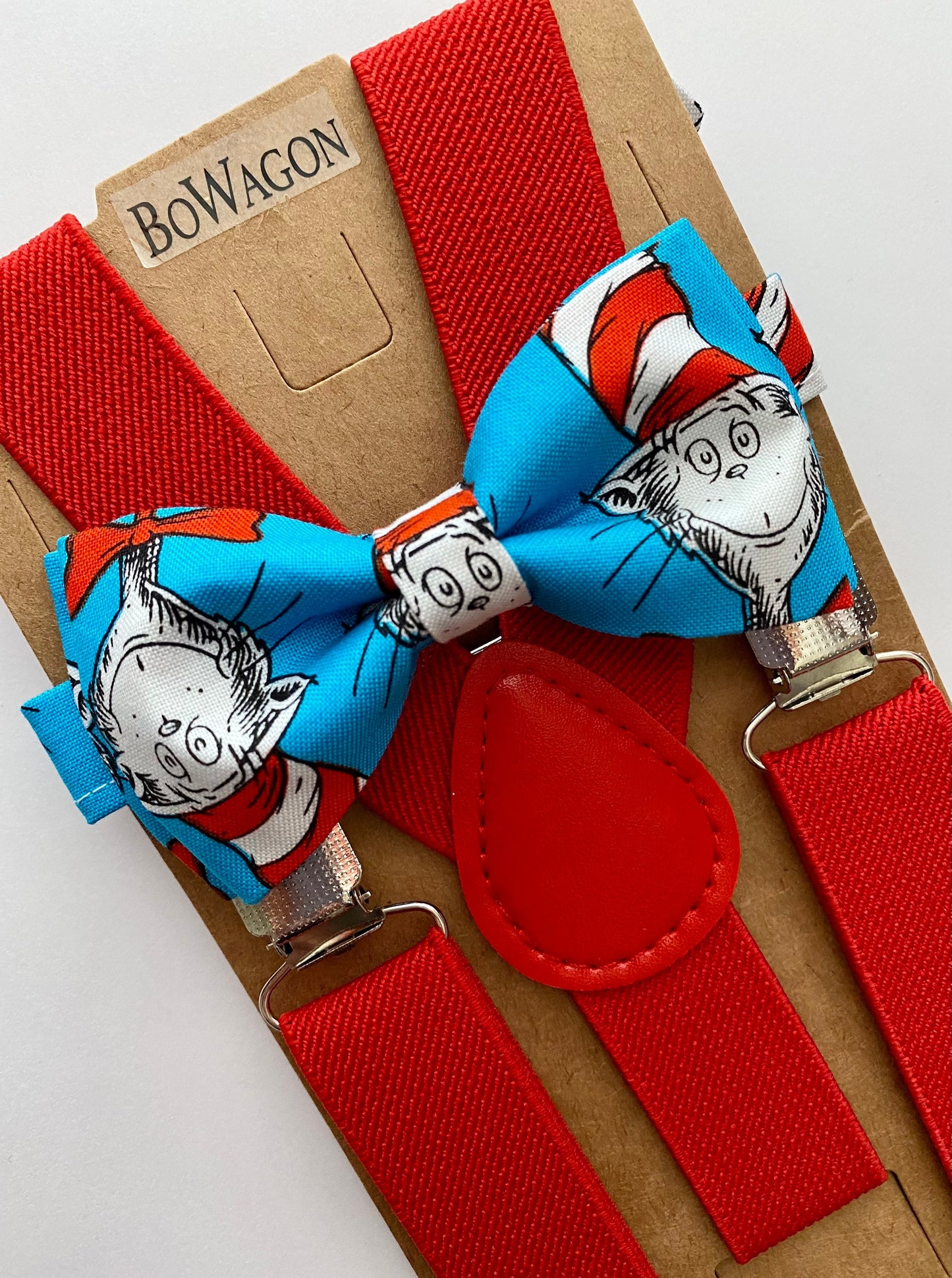 Cat Bow tie. Hat Bow tie. Kids Birthday Bow tie and Suspenders.