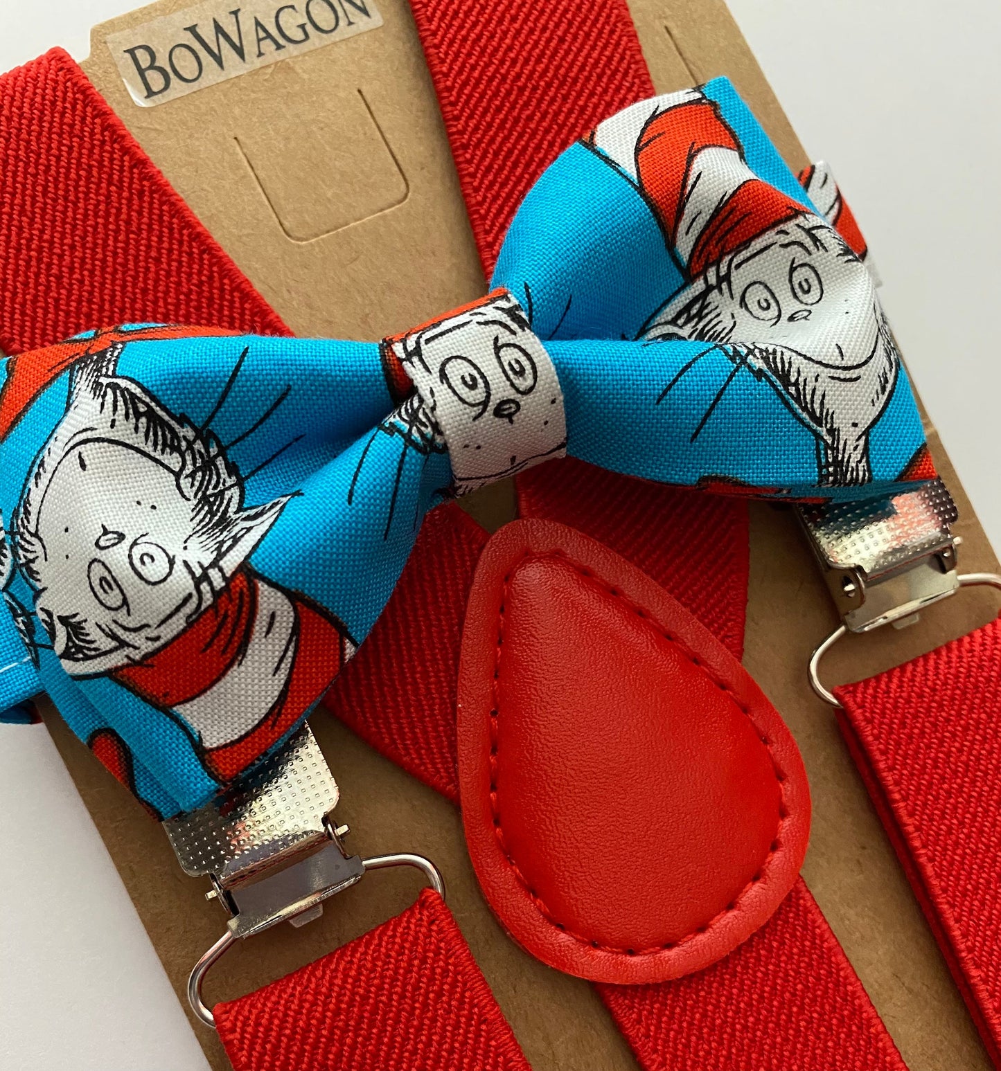 Cat Bow tie. Hat Bow tie. Kids Birthday Bow tie and Suspenders.