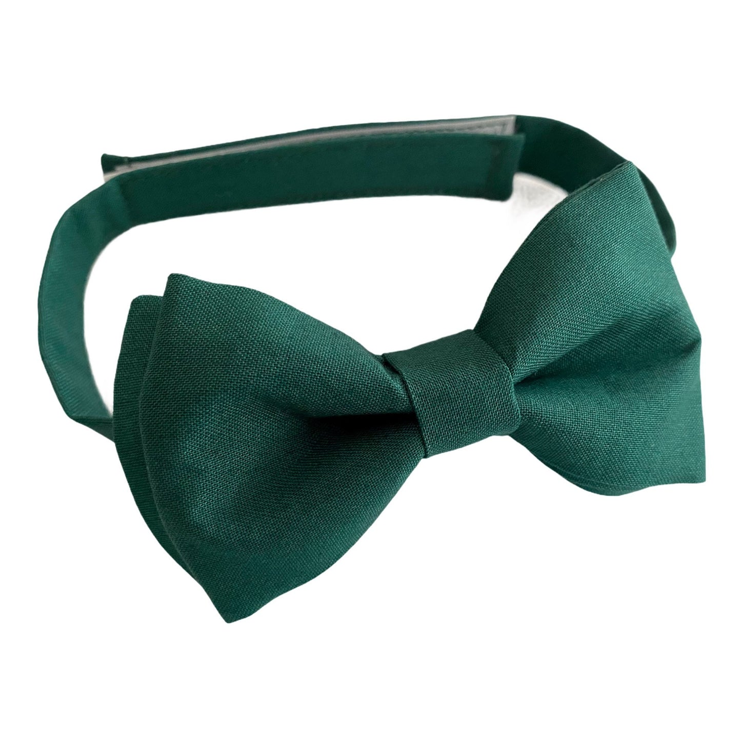 Dark Green Juniper Cotton Bowtie Black Suspenders set