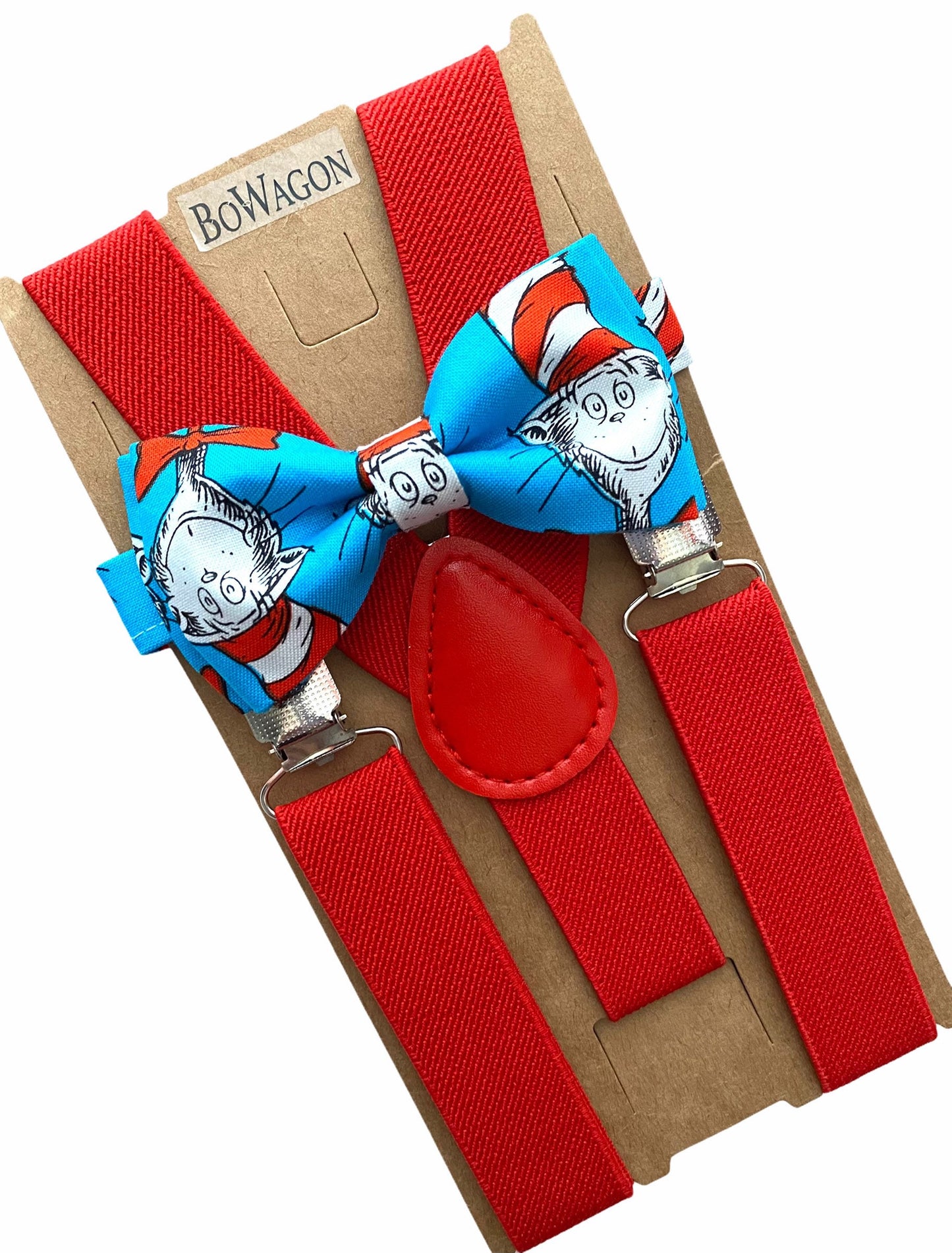 Cat Bow tie. Hat Bow tie. Kids Birthday Bow tie and Suspenders.