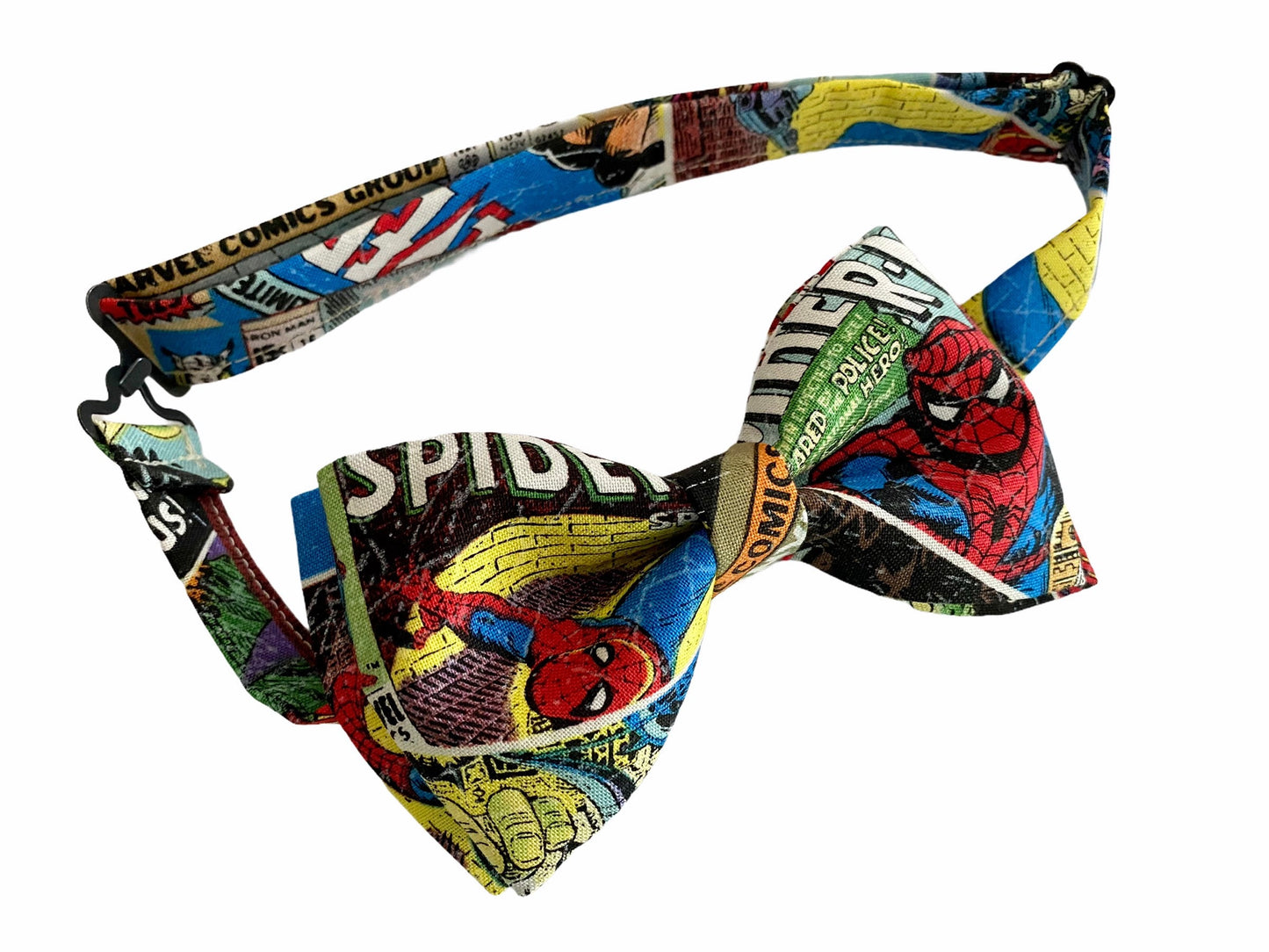 Superhero adult kids bow tie. Geek bow tie. Spider Bow tie.