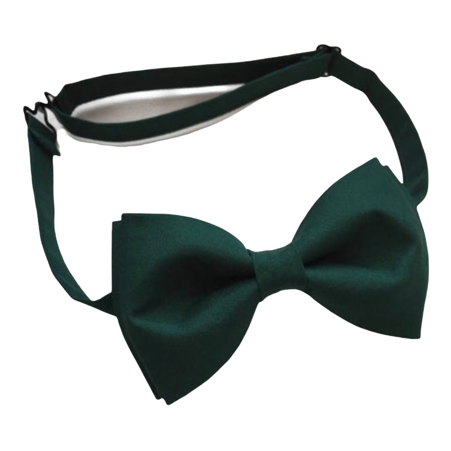 Dark Green Juniper Cotton Bowtie Black Suspenders set