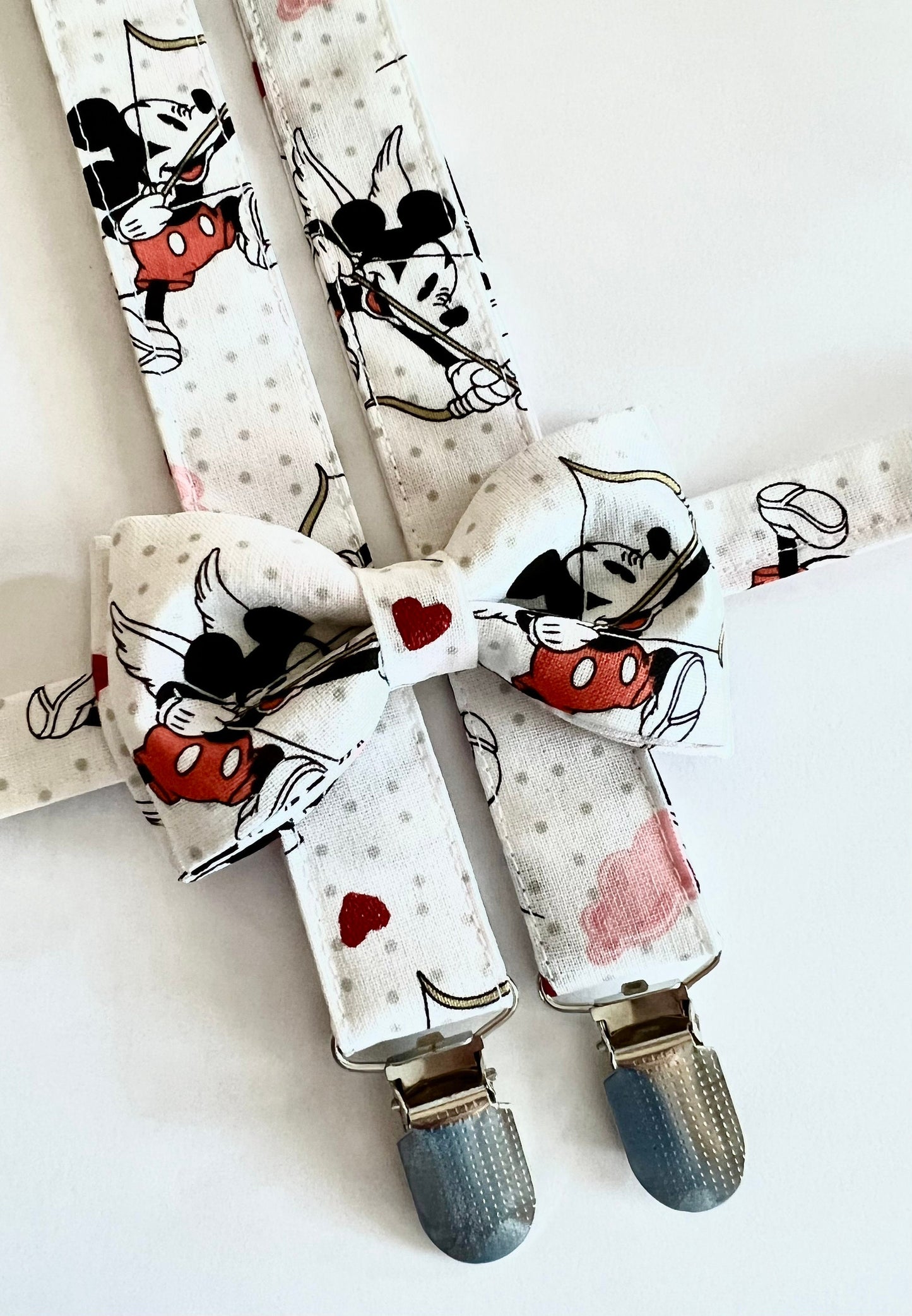 Valentine’s Cupid Suspenders/ Bow Tie Set! Kids Valentine’s Suspenders and Bow Tie. Cupid Suspenders.