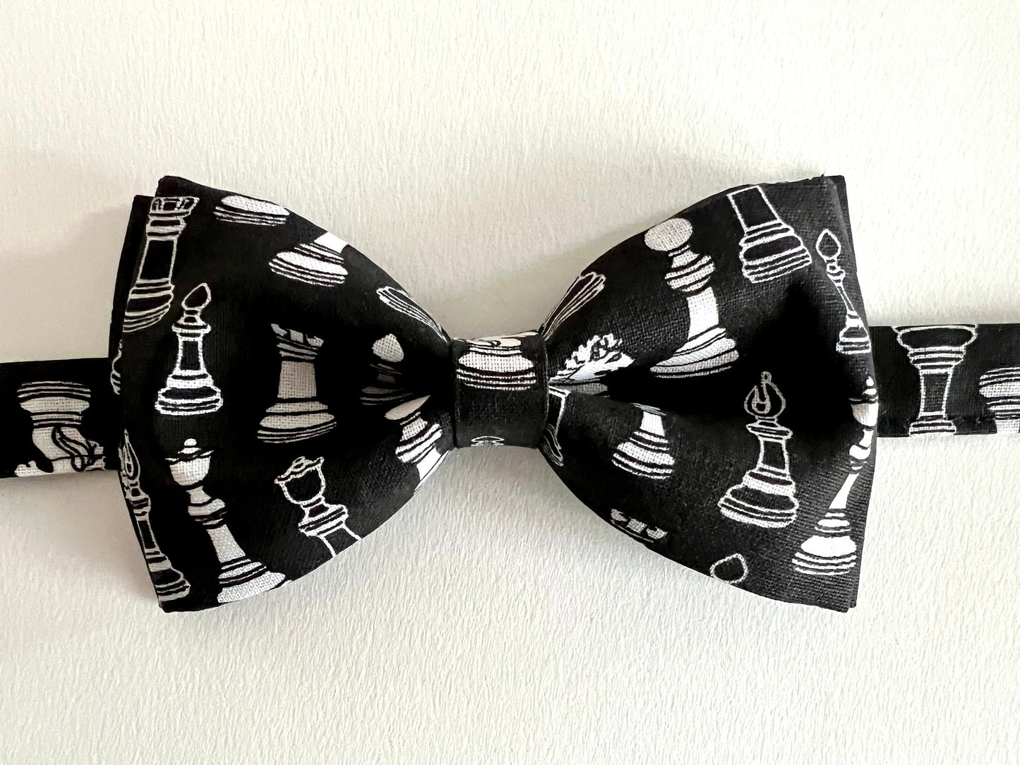 Chess Black Bow Tie. Chess Player Bow Tie. Chess Game Tie.