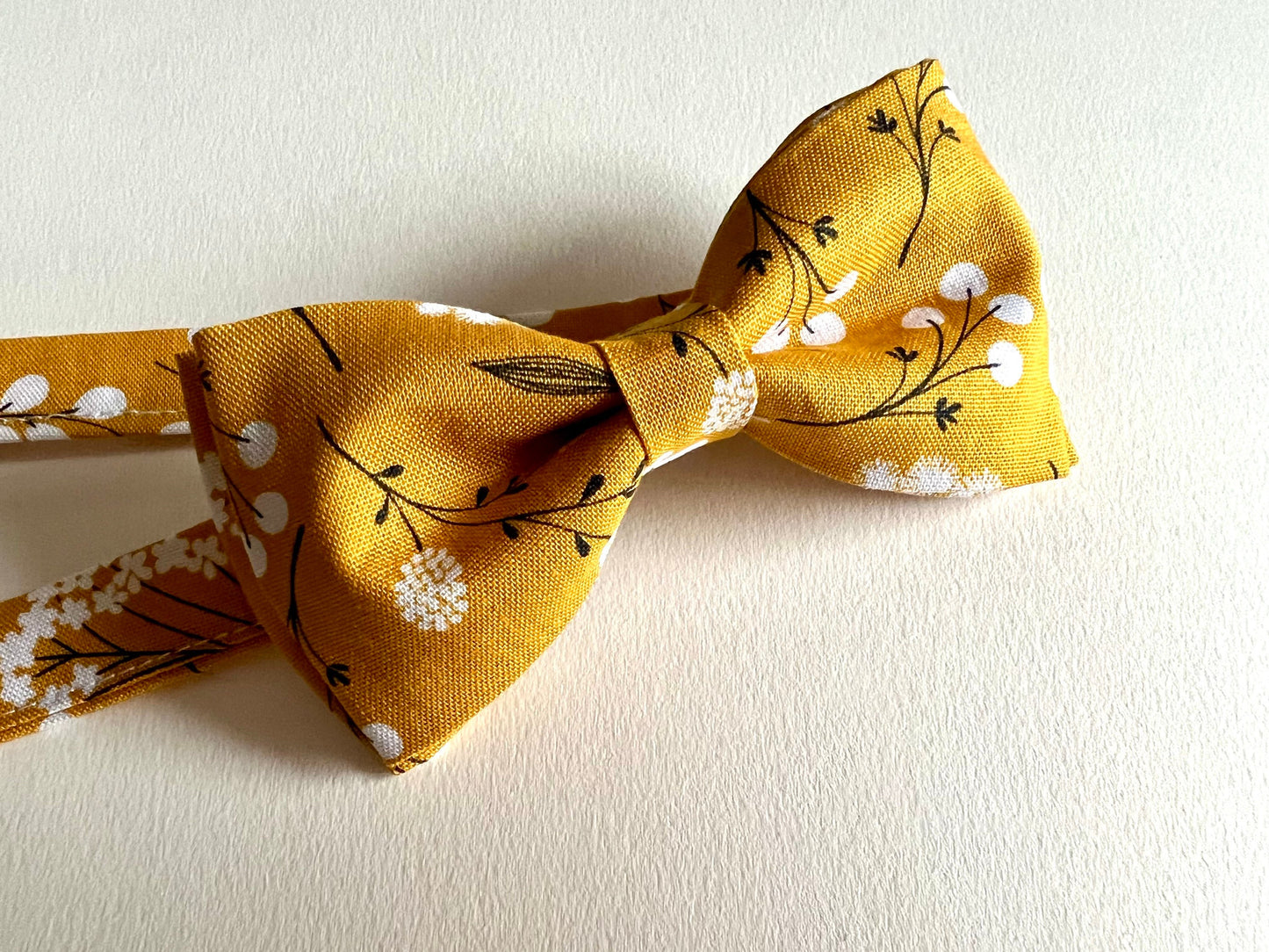 Brown Elastic Cognac Suspenders and Yellow Mustard Bow Tie.