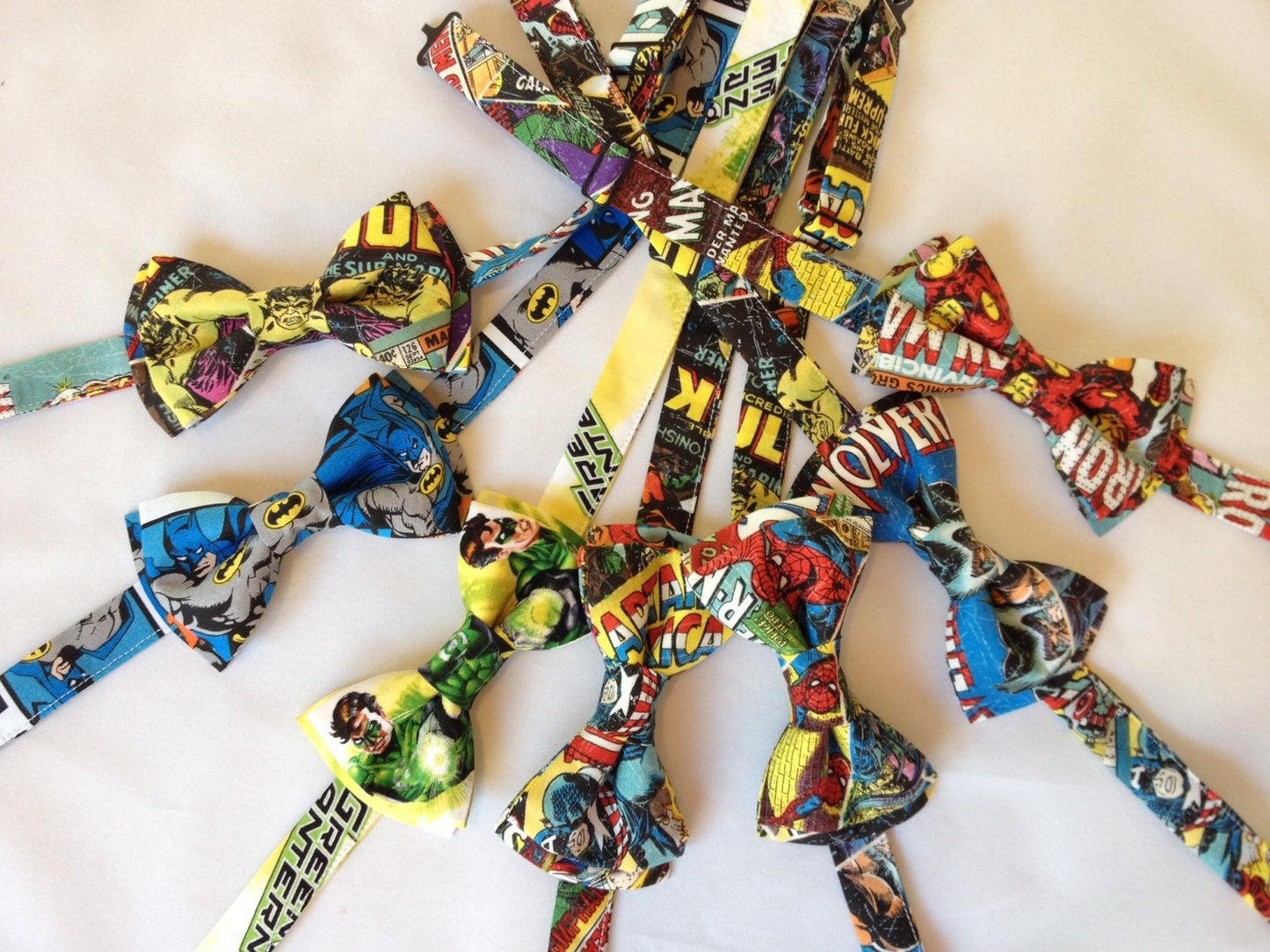 Superhero adult kids bow tie. Geek bow tie. Spider Bow tie.