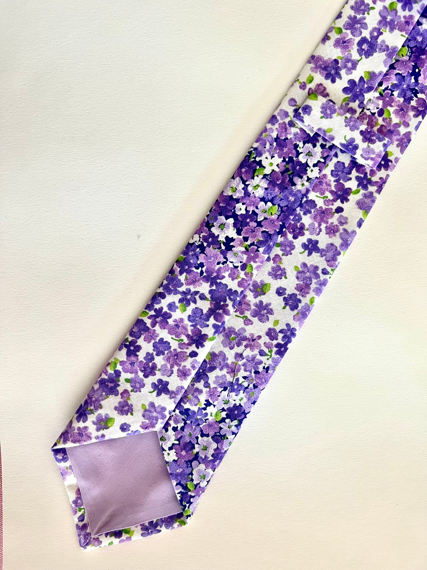 Lilac Floral Lavender Necktie