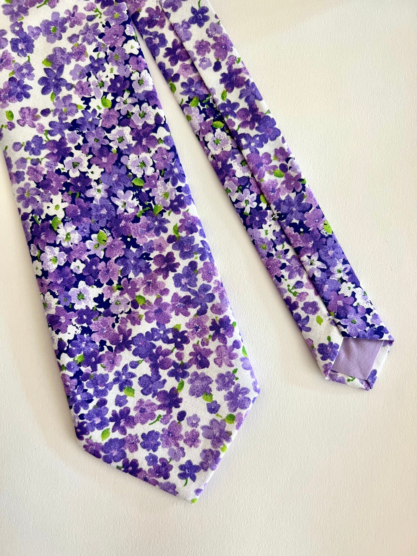 Lilac Floral Lavender Necktie